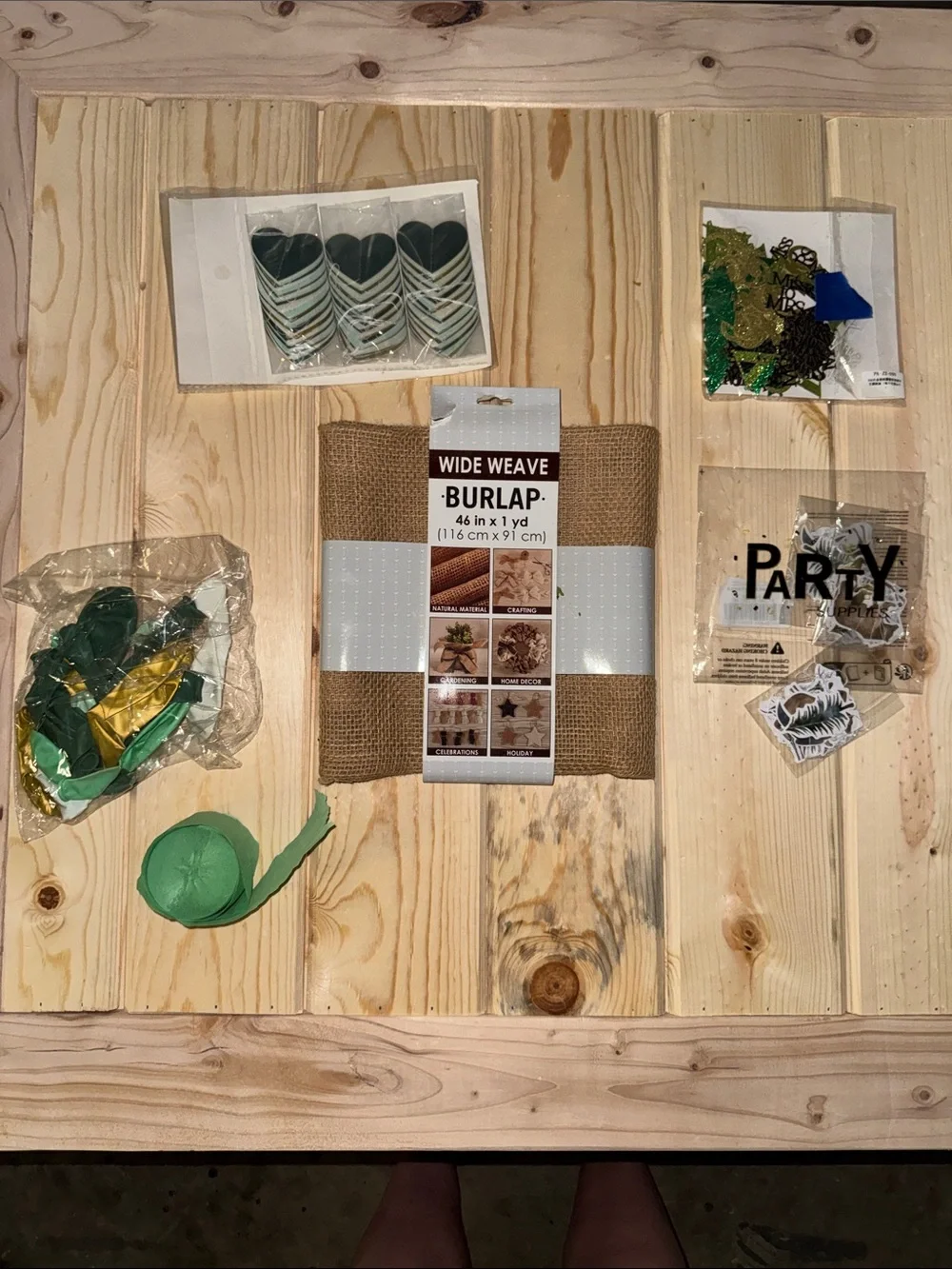 Green and gold nature decor bundle
